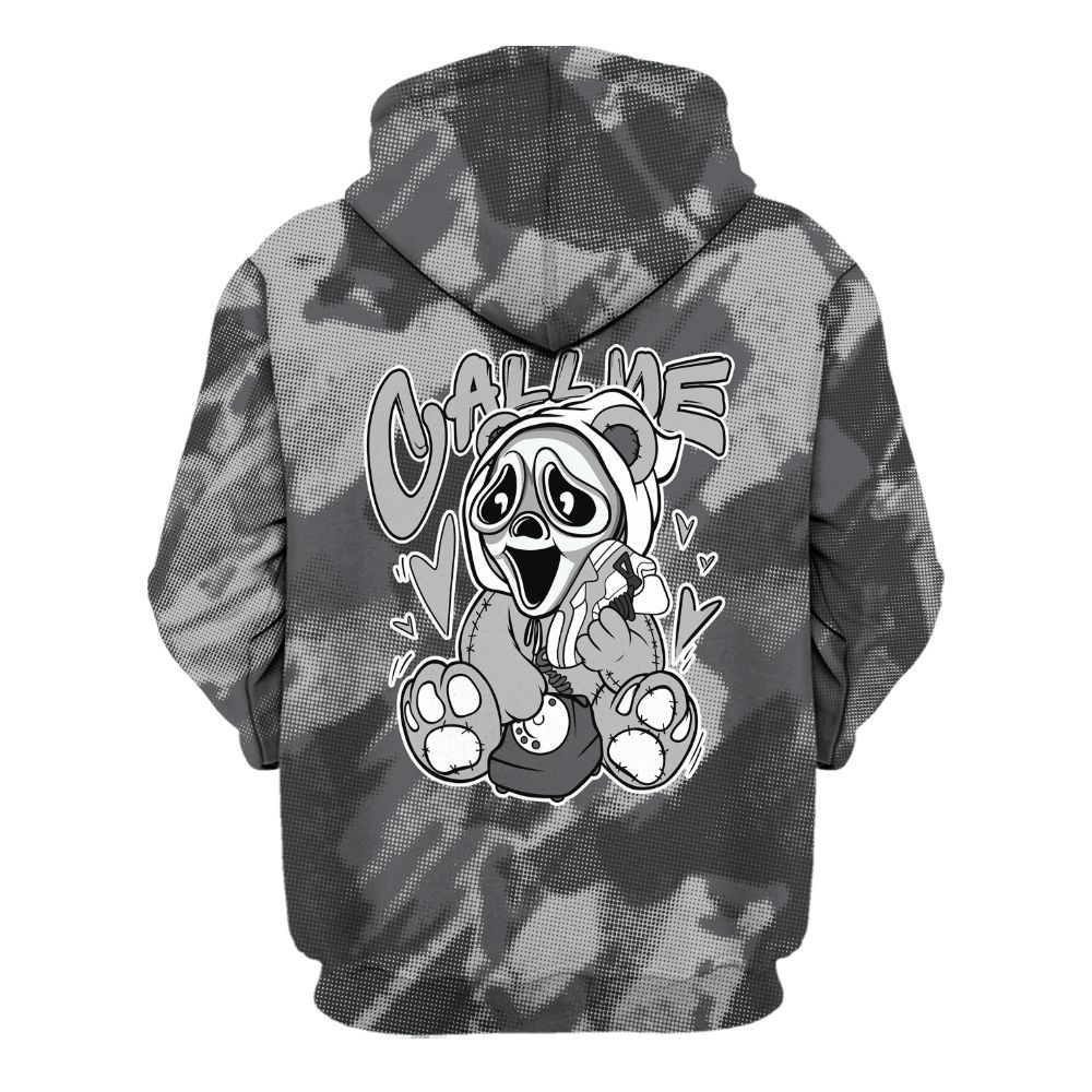 Hoodie To Match White Thunder 4s - Call Me Bear Abstract Halftone All Over Print