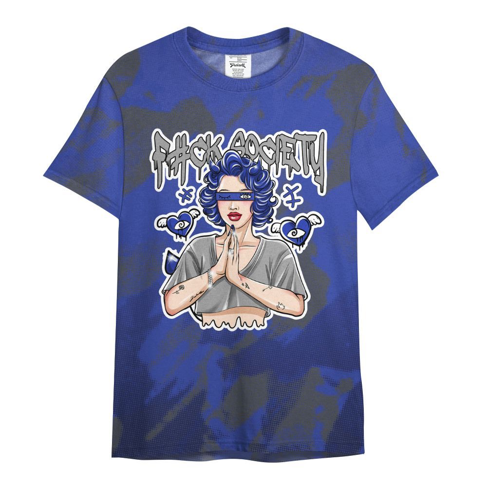 Shirt To Match Air Max Plus Black Racer Blue - F#ck Xociety Halftone All Over Print