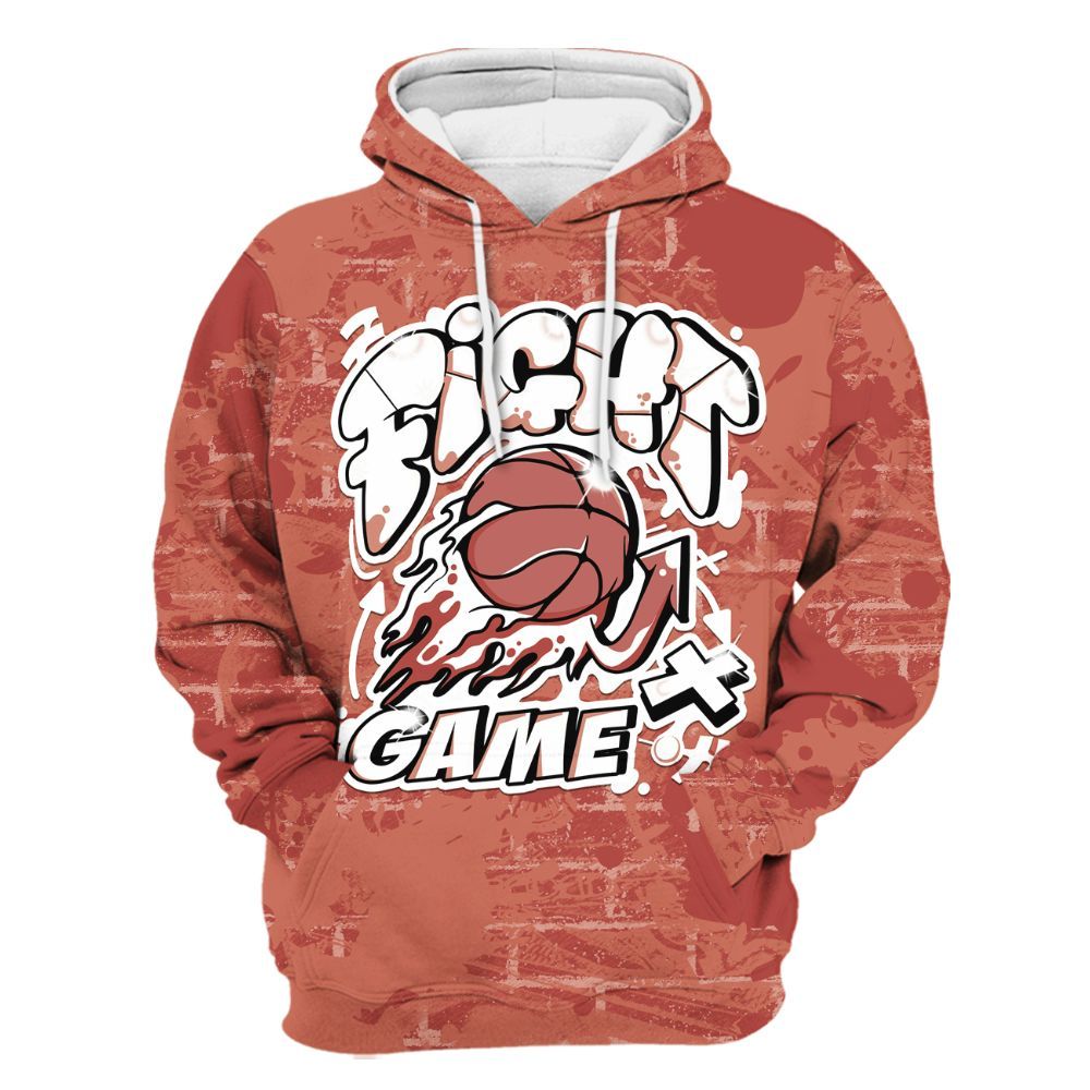 Hoodie To Match Dune Red 13s - Fighter Games Graphic Street Art All Over Print