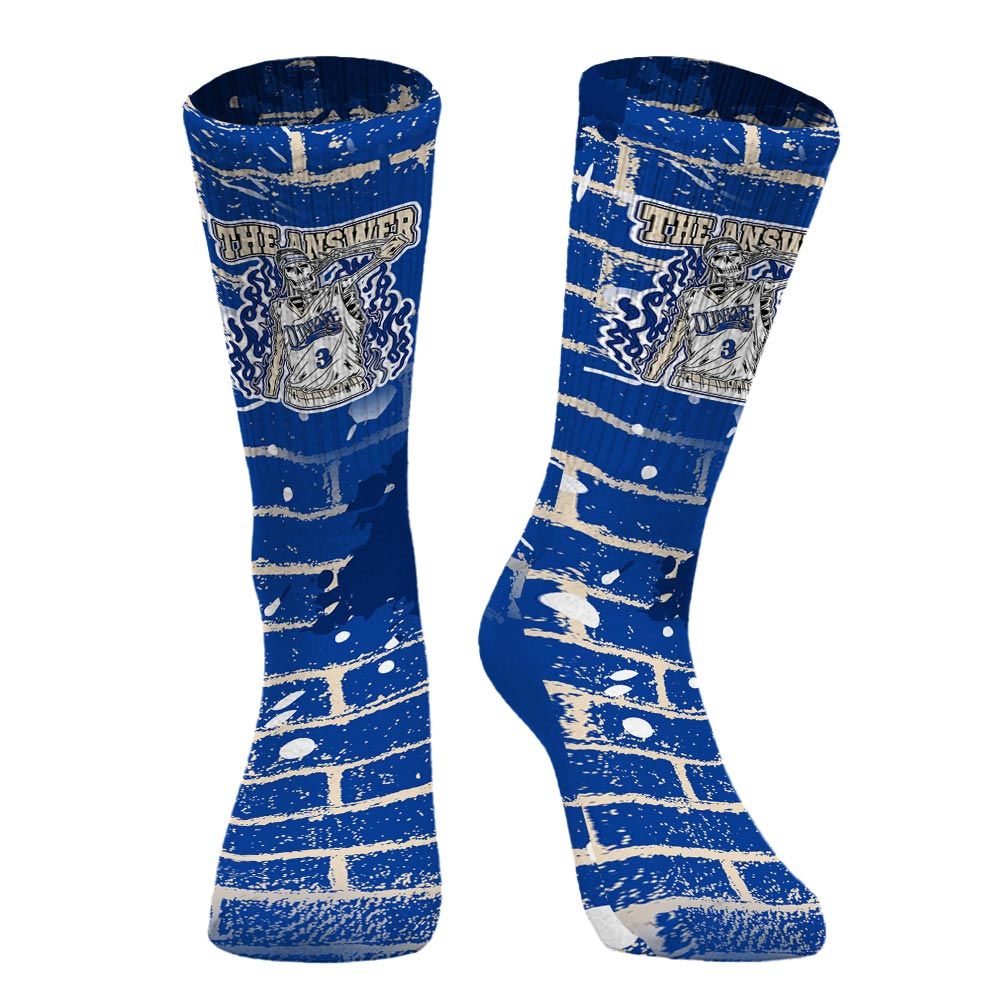 Sock To Match Low Game Royal 1s - Allen Answer Skeleton Brick