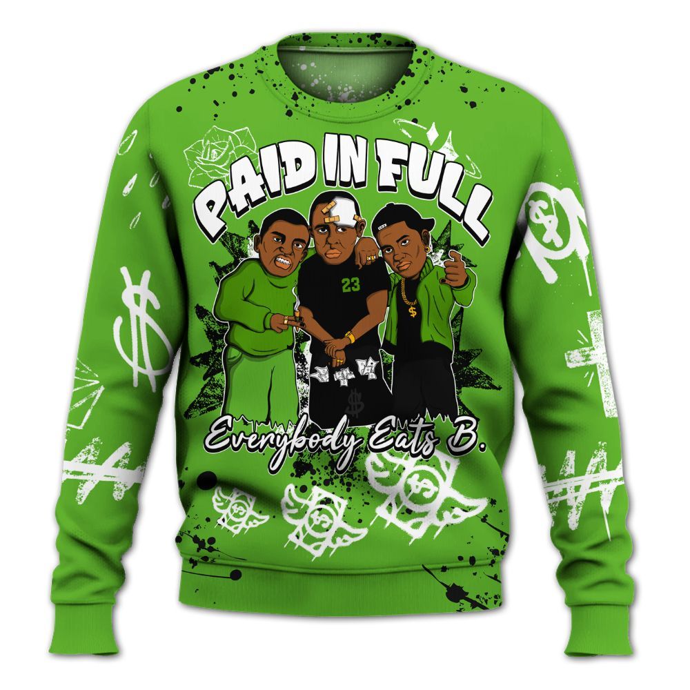 Sweatshirt To Match Air Foamposite One Volt - Everybody Paid In Full Crayon All Over Print