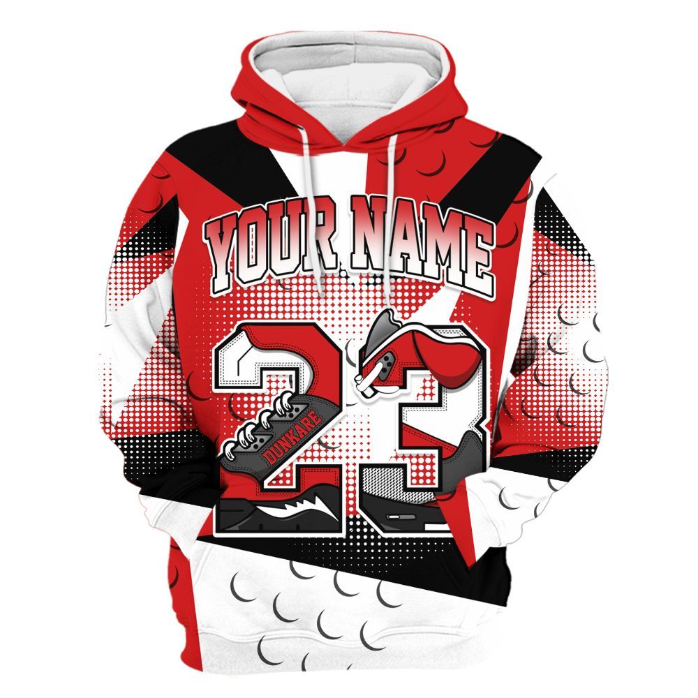 Hoodie To Match Low Bred 11s - Poly Custom Name Number 23 5s All Over Print