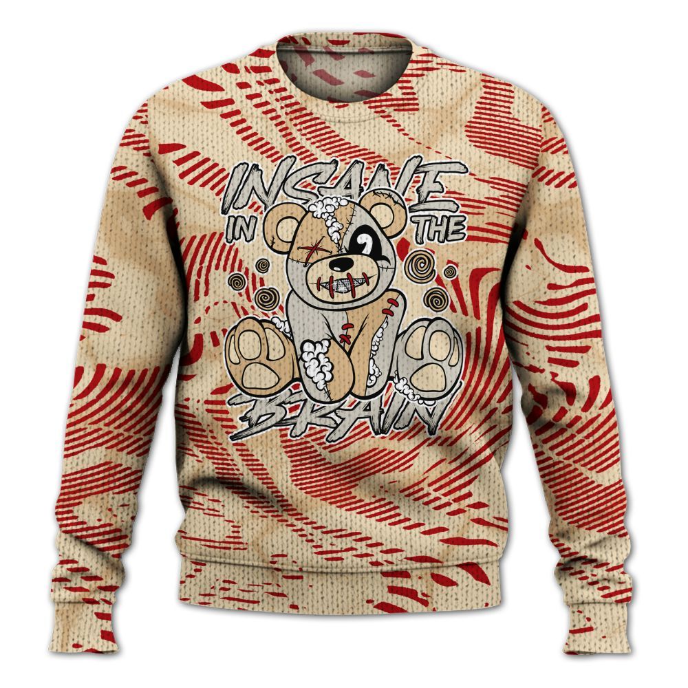 Knitted Sweater To Match Dunk Low Strawberry Waffle - Insanes Bear Fume