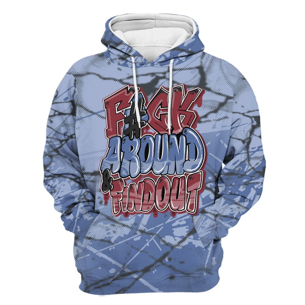 Hoodie To Match Black Metallic 5s - F Around Find Out Graphic All Over Print