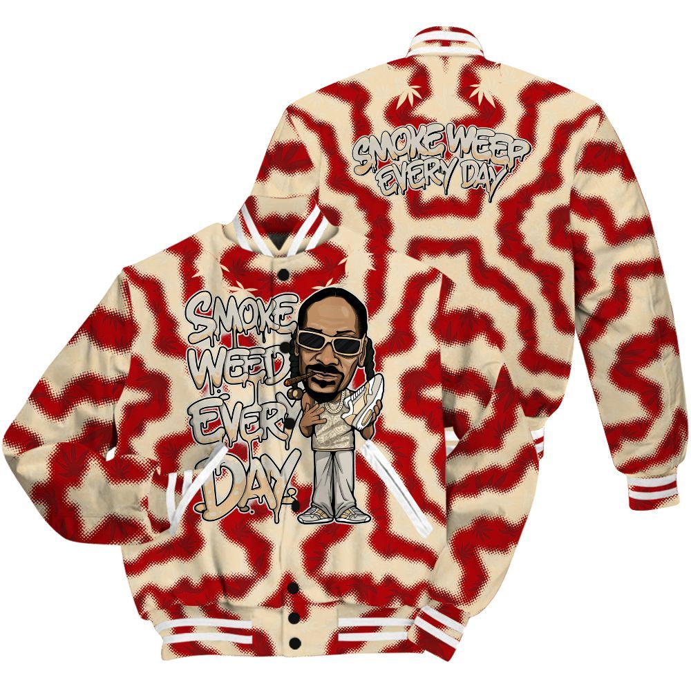 Varsity Jacket To Match Dunk Low Strawberry Waffle Shirt - Smoking Every Day Graphic Weeding Art All Over Print