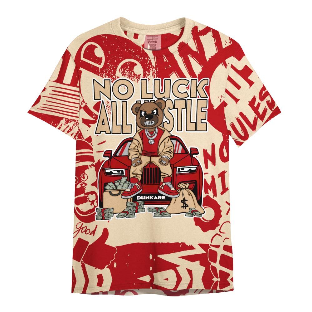 Shirt To Match Dunk Low Strawberry Waffle - So Unlucky Bear Monogram Graffiti Shirt Unisex