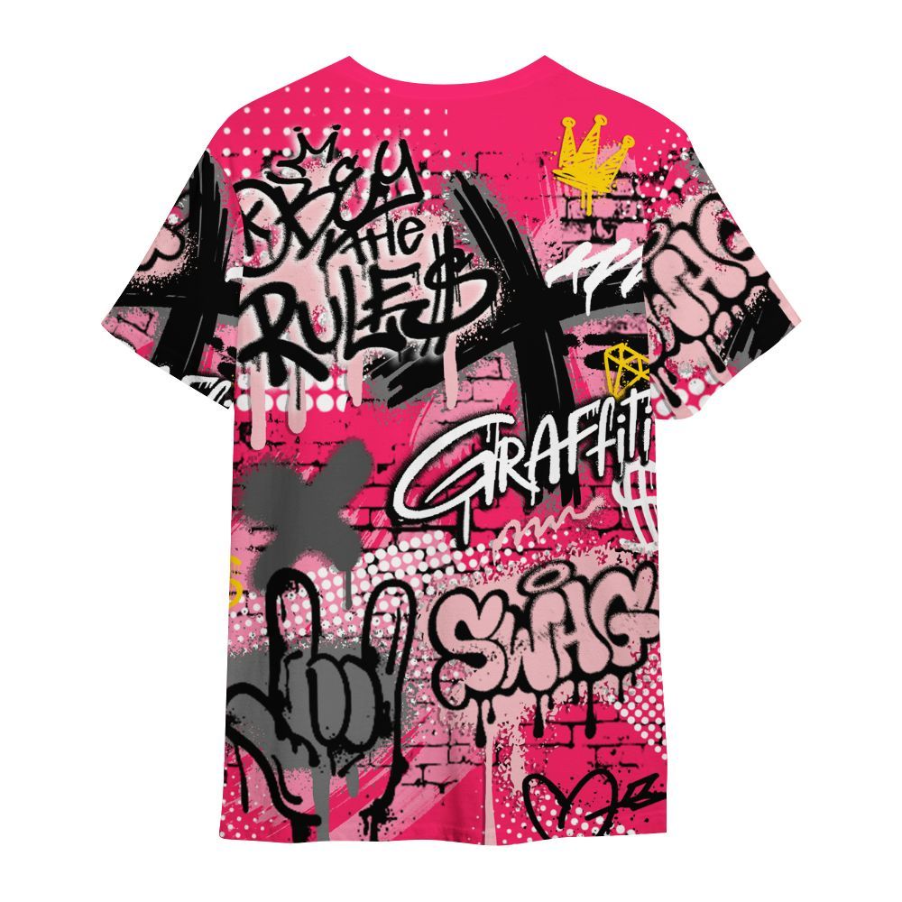 Shirt To Match A'One Hyper Pink Shirt, True It Real Graffiti Streetwear All Over Print