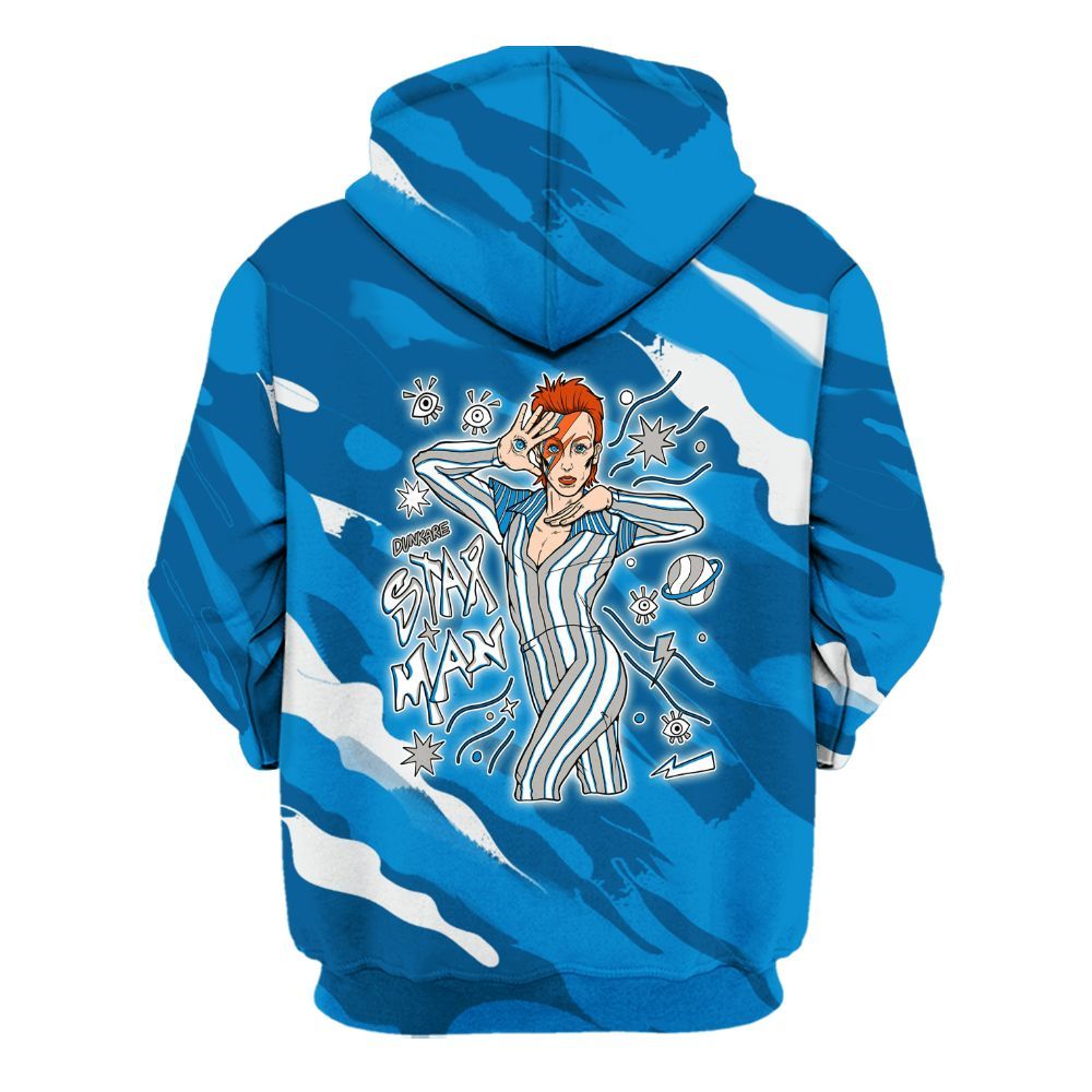 Hoodie To Match Military Blue 4s - Starmans Graphics Colored All Over Print