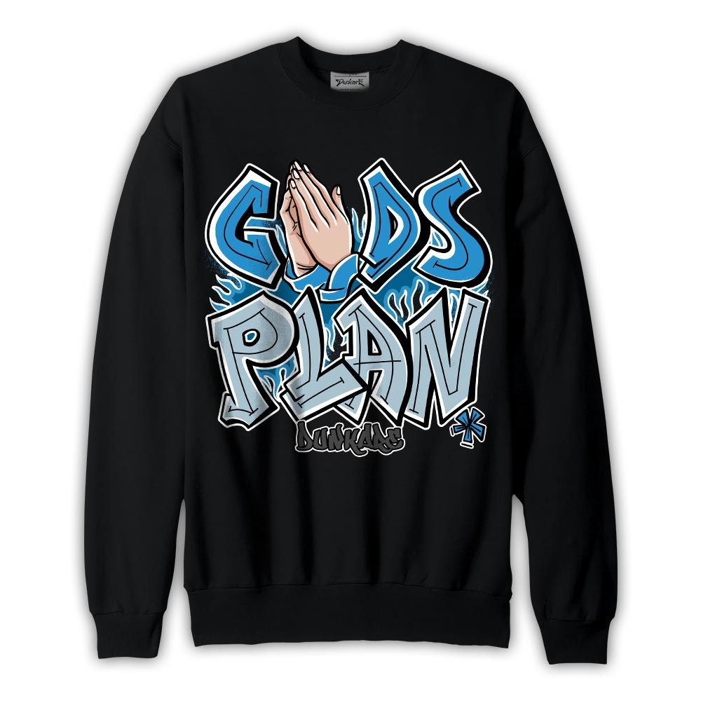 Sweatshirt To match Powder Blue 9s Sweatshirt - Gods Plan Graffiti Graphic
