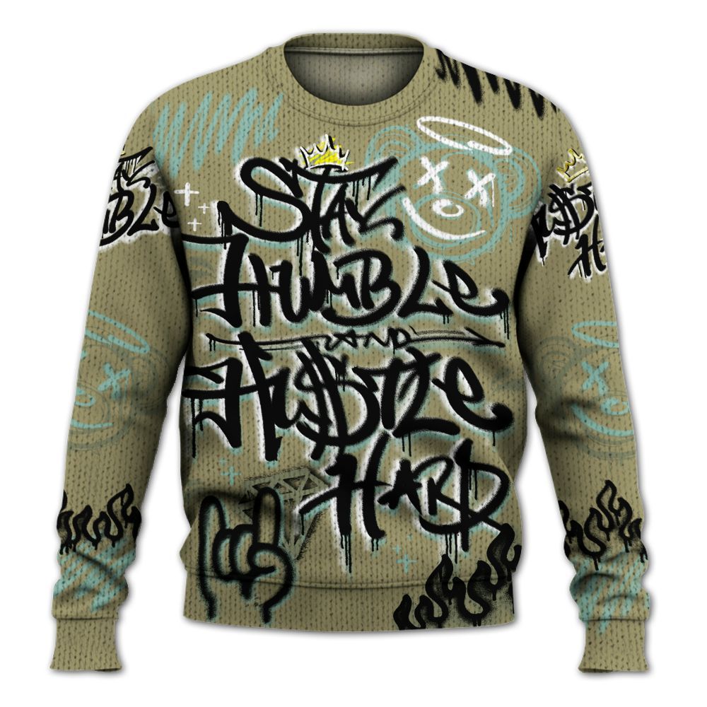 Knitted Sweater To Match Dunk Low Suede Olive Aura - Humble Drip Streetwear Graffity
