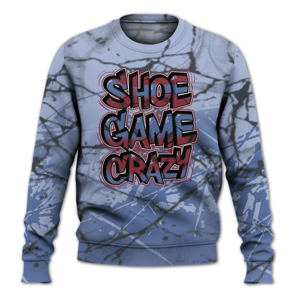 Sweatshirt To Match Black Metallic 5s - Shoe Game Crazy Graphic All Over Print