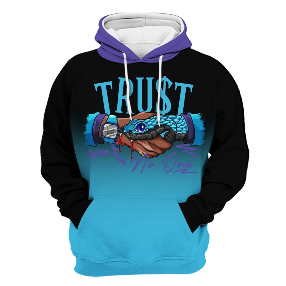 Hoodie To Match Retro Aqua 6s - Snake Trust No One Drip All Over Print