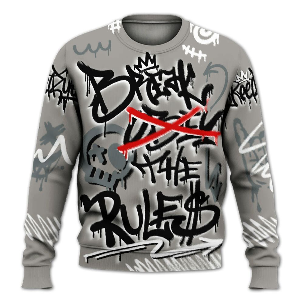 Sweatshirt To Match Cool Grey 9s - Break Rules Streetwear All Over Print