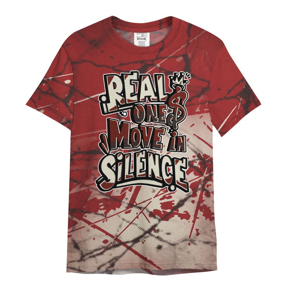 Shirt To Match High 85 Bred 1s - Ones Move In Silence Graphic All Over Print