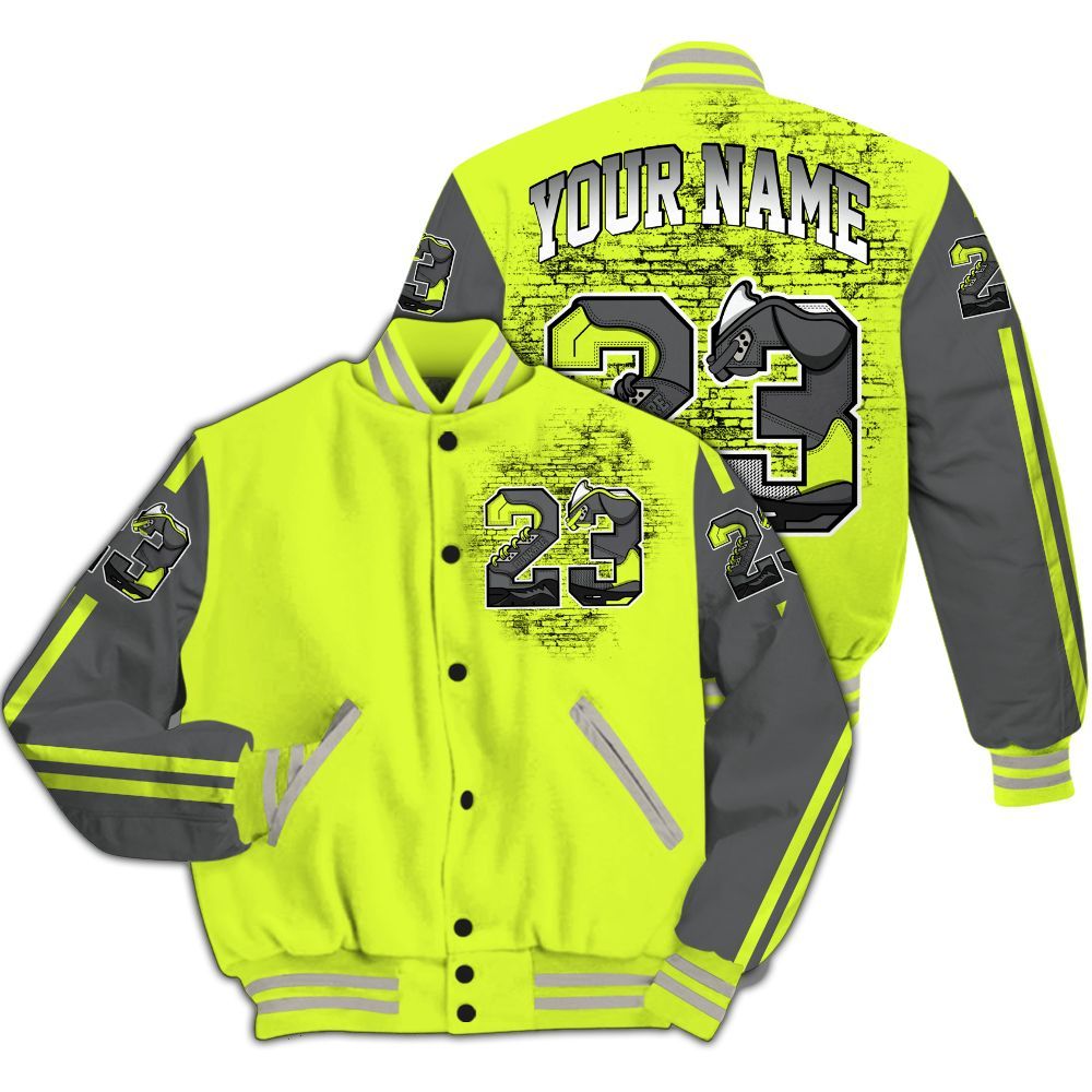 Varsity Jacket To Match 95 OG Big Bubble Neon 2026 - Custom Name Number 23 5s All Over Print
