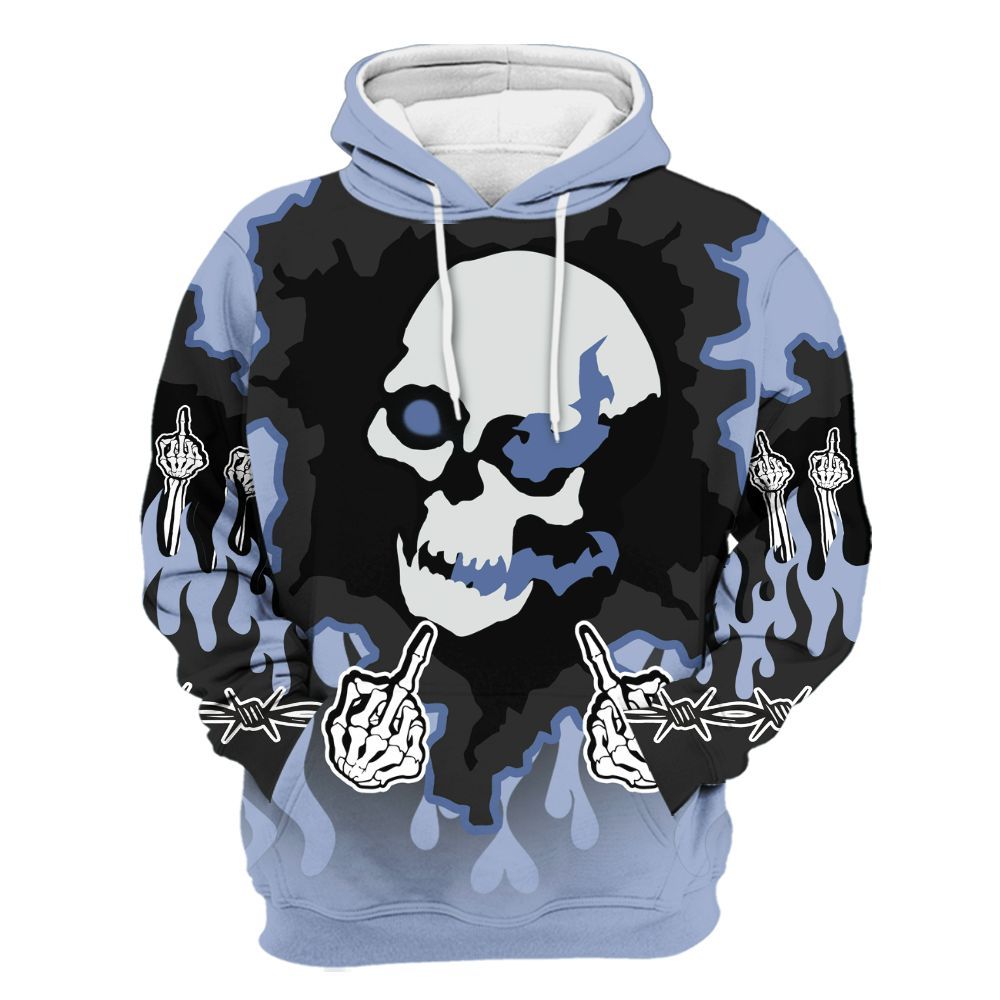 Hoodie To Match Black Metallic 5s - F Around Find Out Graphic Trapped All Over Print