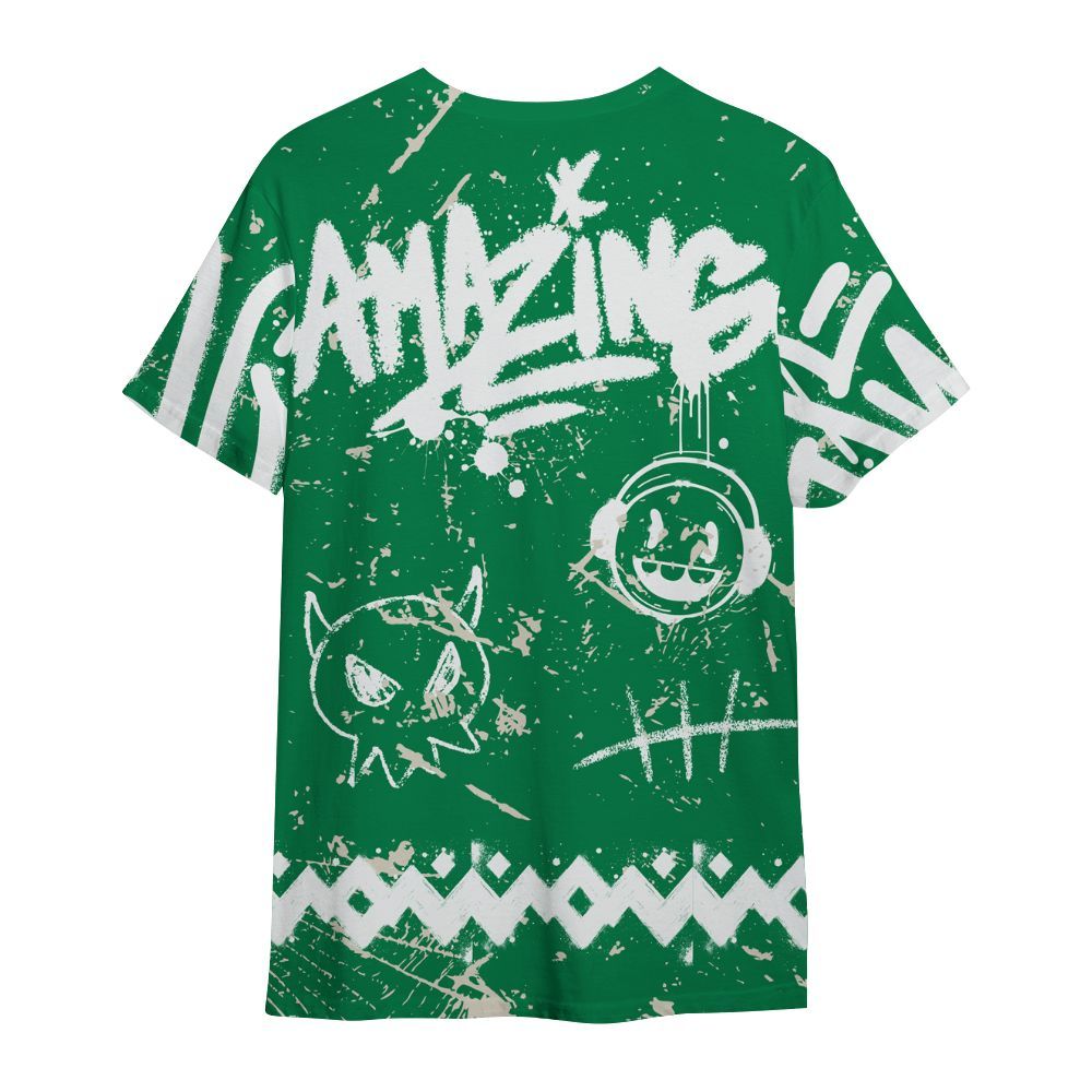 Shirt To Match Lucky Green 2s - Friday Sneaker Crayon All Over Print