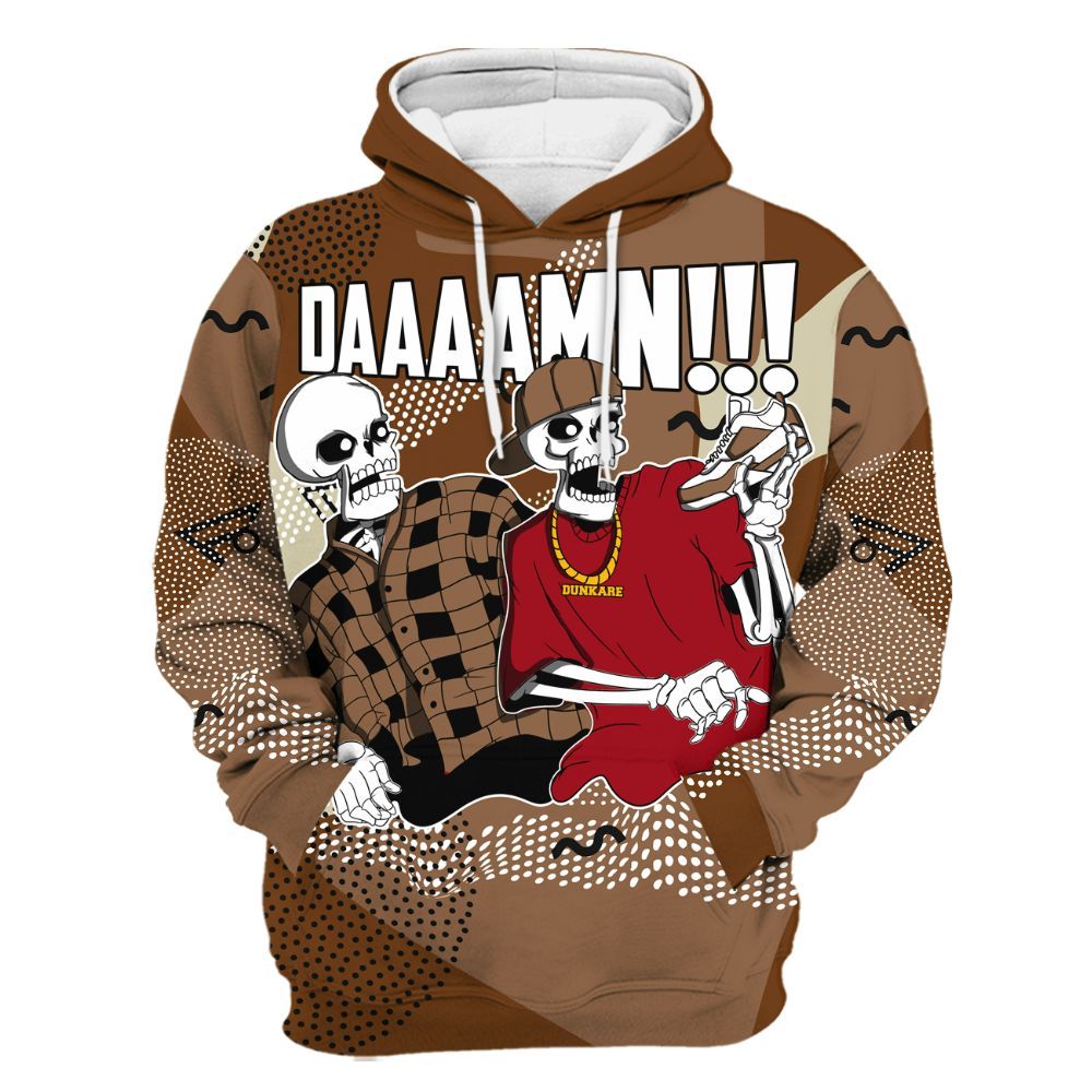 Hoodie To Match Archaeo Brown 5s - Graphic Meme Damnn All Over Print