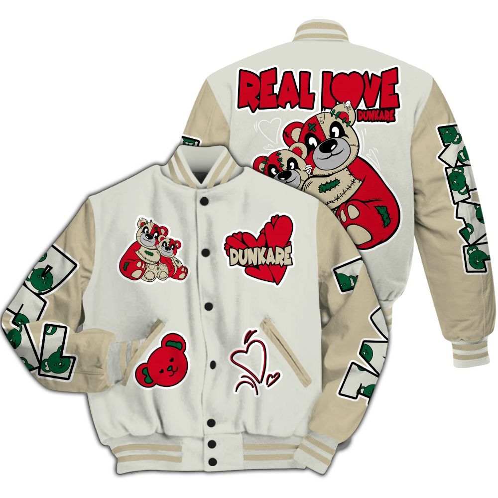 Varsity Jacket To Match El Grito 5s - Sincere Fondness Bear All Over Print