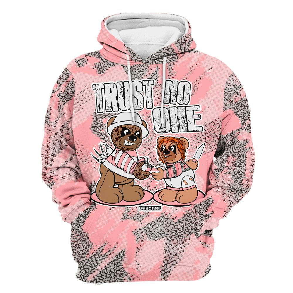 Hoodie To Match Retro Wings 3s - Trust No One Bear Abstract Halftone All Over Print