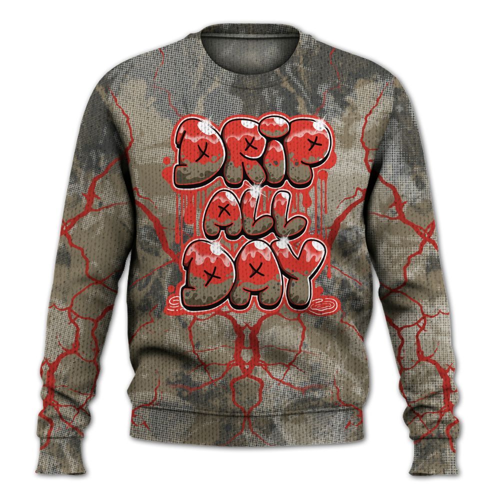 Knitted Sweater To Match Olive 9s - DRIPPIN Days Graphic Halloween