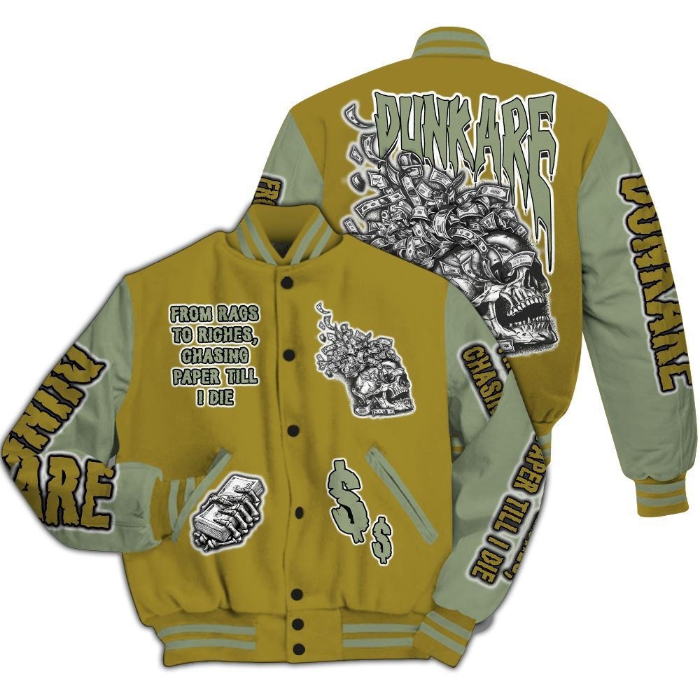Varsity Jacket To Match Air Flightposite Metallic Gold - From Rags To Riches All Over Print