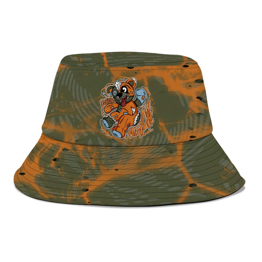 Bucket Hat To Match Olive 5s - Havok Bear Graphic