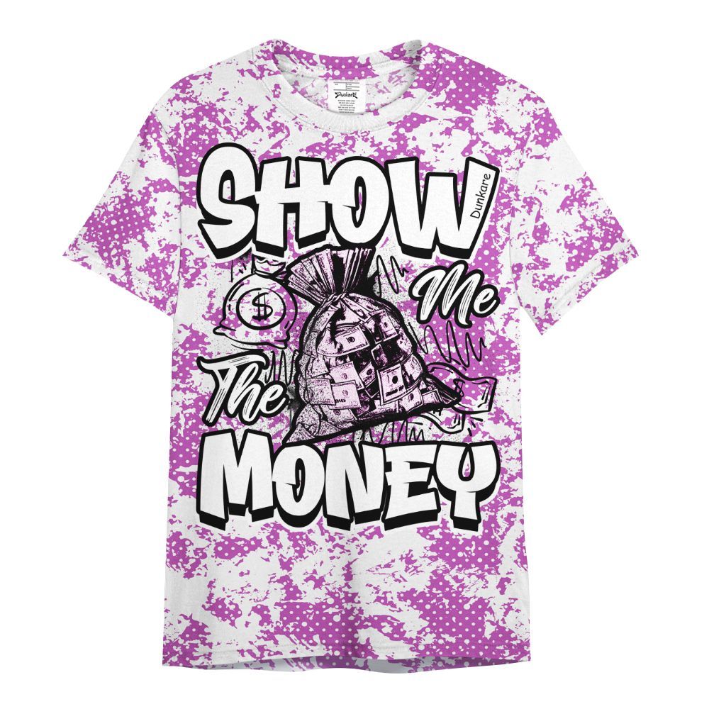 Shirt To Match Hyper Violet 4s - Show Me The Money Retro All Over Print