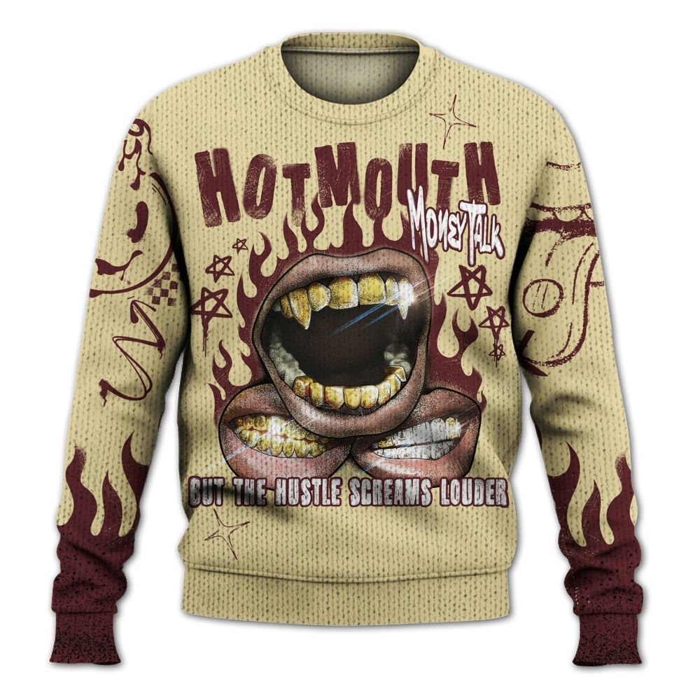 Knitted Sweater To Match Women Phantom 12s - Mouth Burning Street Style