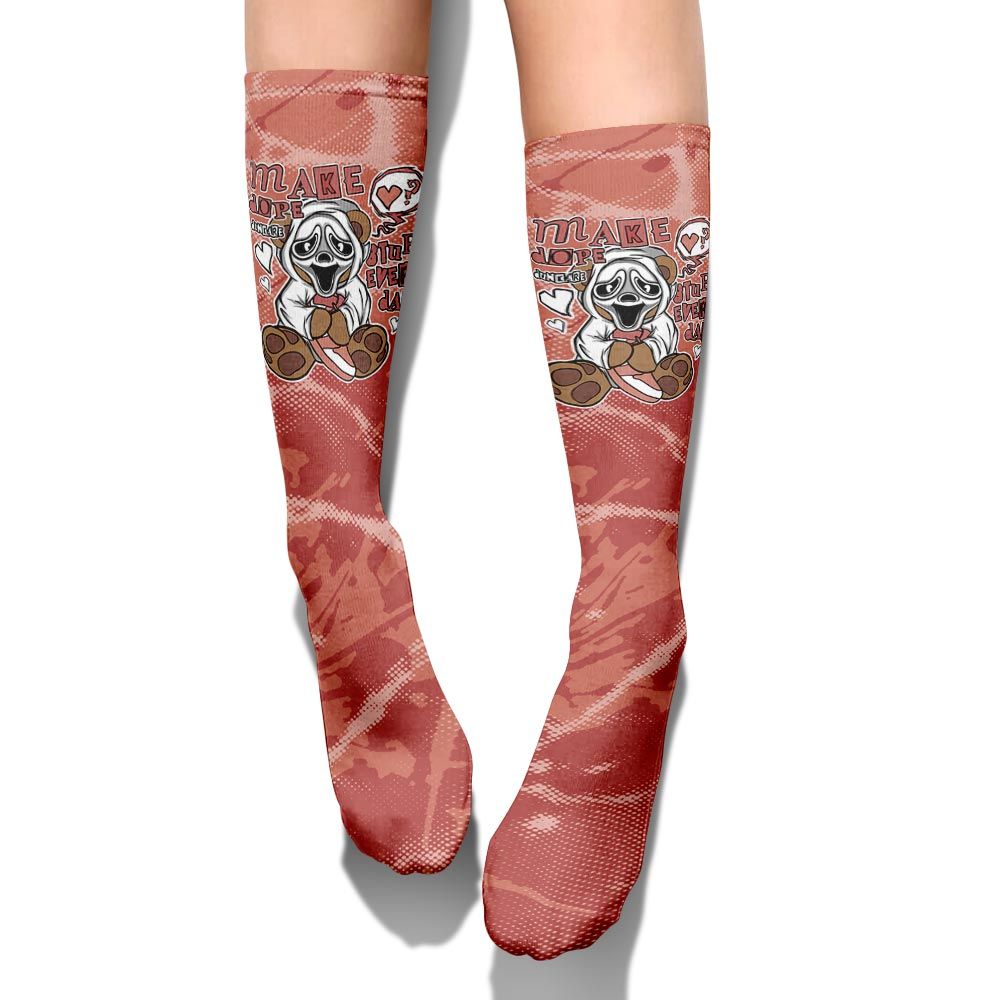 Sock To Match Dune Red 13s - Make Dopes Bear Halloween Profound