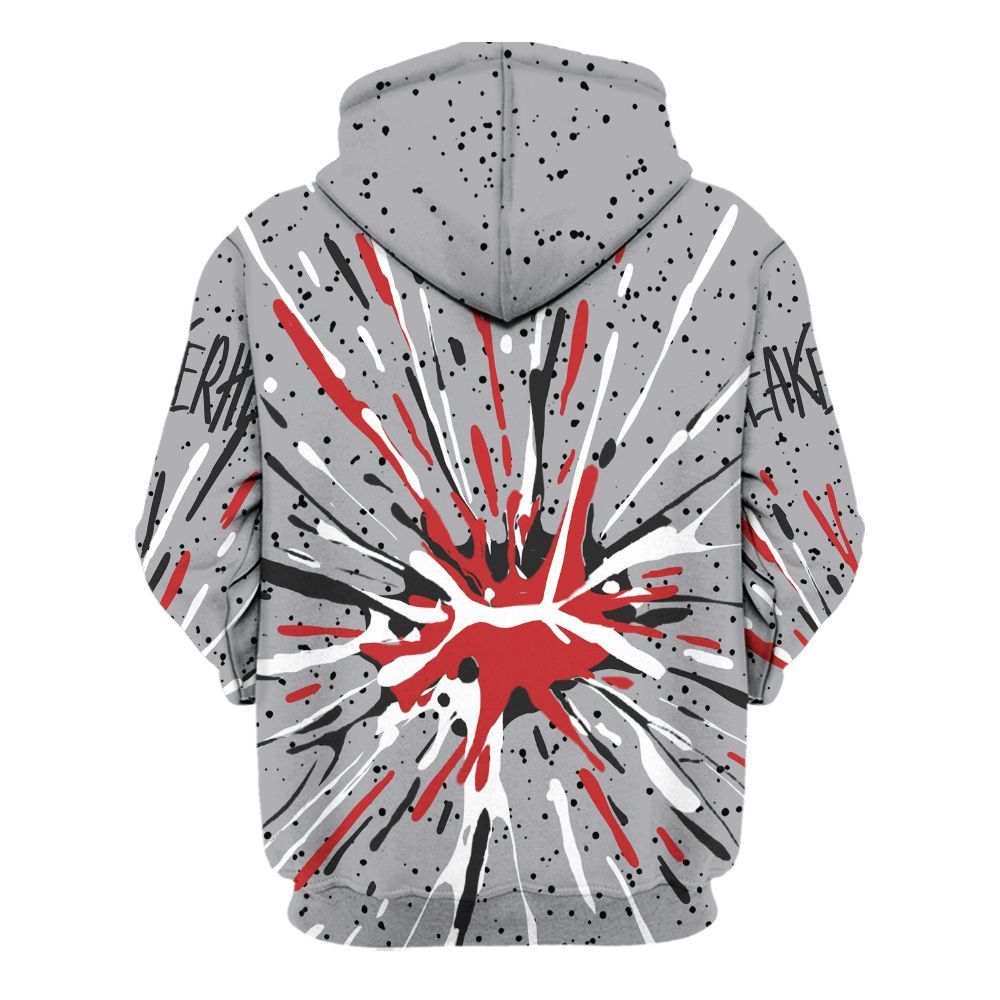 Hoodie To Match White Cement 4s - Sneaker Sickness Splash All Over Print