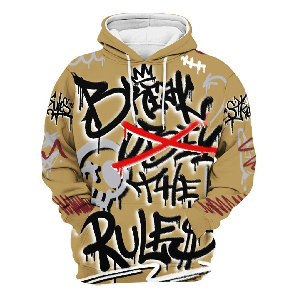 Hoodie To Match Kobe 4 Gold Medal - Break Rules Streetwear All Over Print