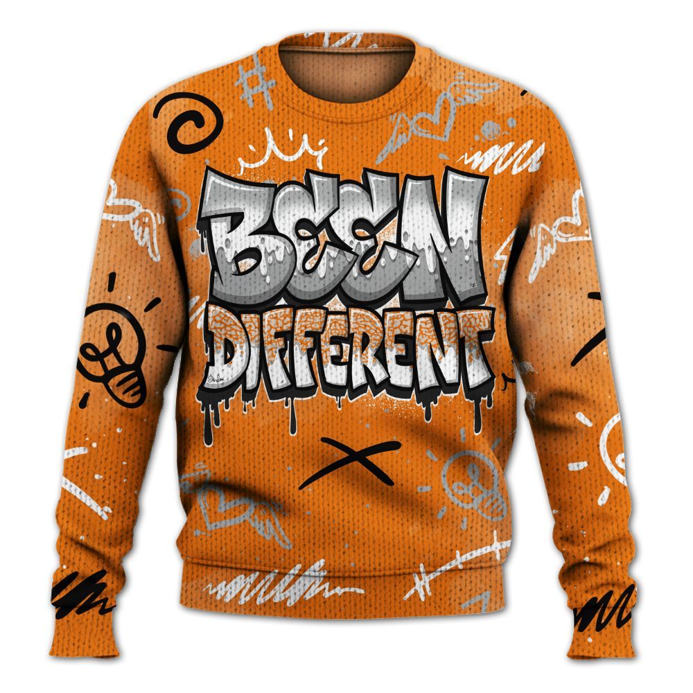 Sweater To Match Orange Citrus 3s - Drip Been Di2ferent Graphic