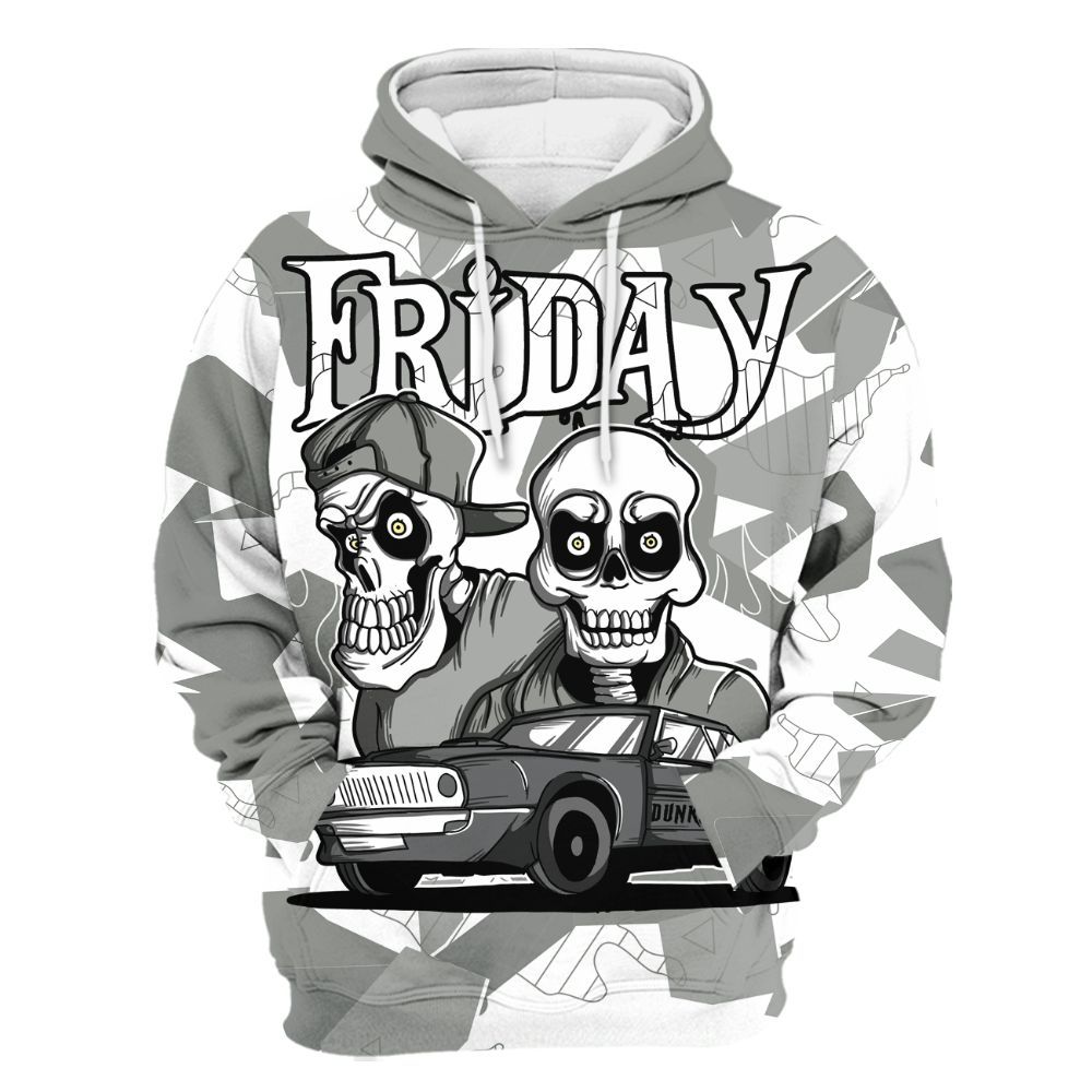 Hoodie To Match Paris Cement Grey 4s - Friday Funny Retro All Over Print