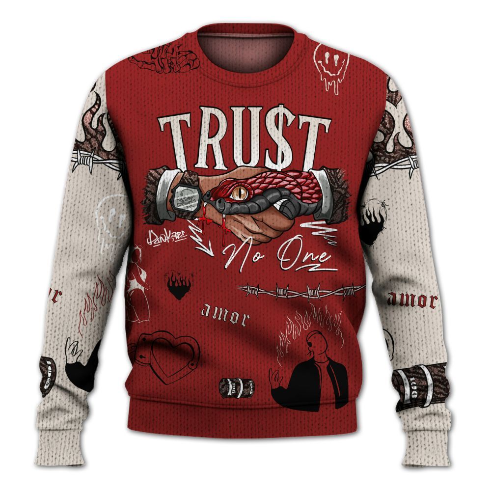 Sweater To Match World’s Best Dad 3s - Snake Trust No One Graphic