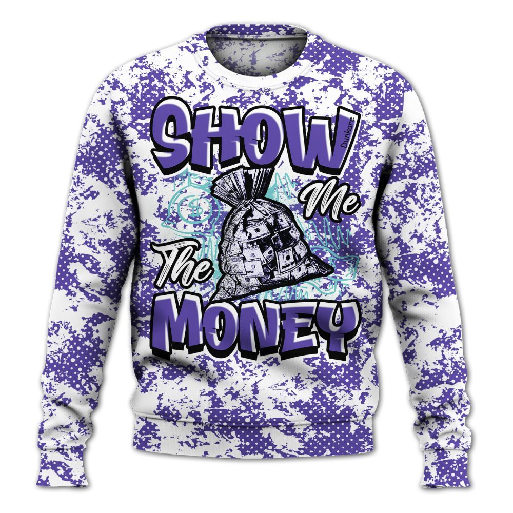 Sweatshirt To Match Low Hornets 1s - Show Me The Money Retro All Over Print