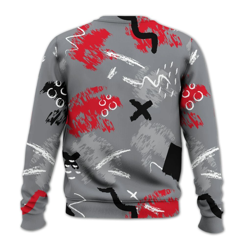 Sweatshirt To Match Black Cement 3s - Hustle Grind Pray Retro All Over Print