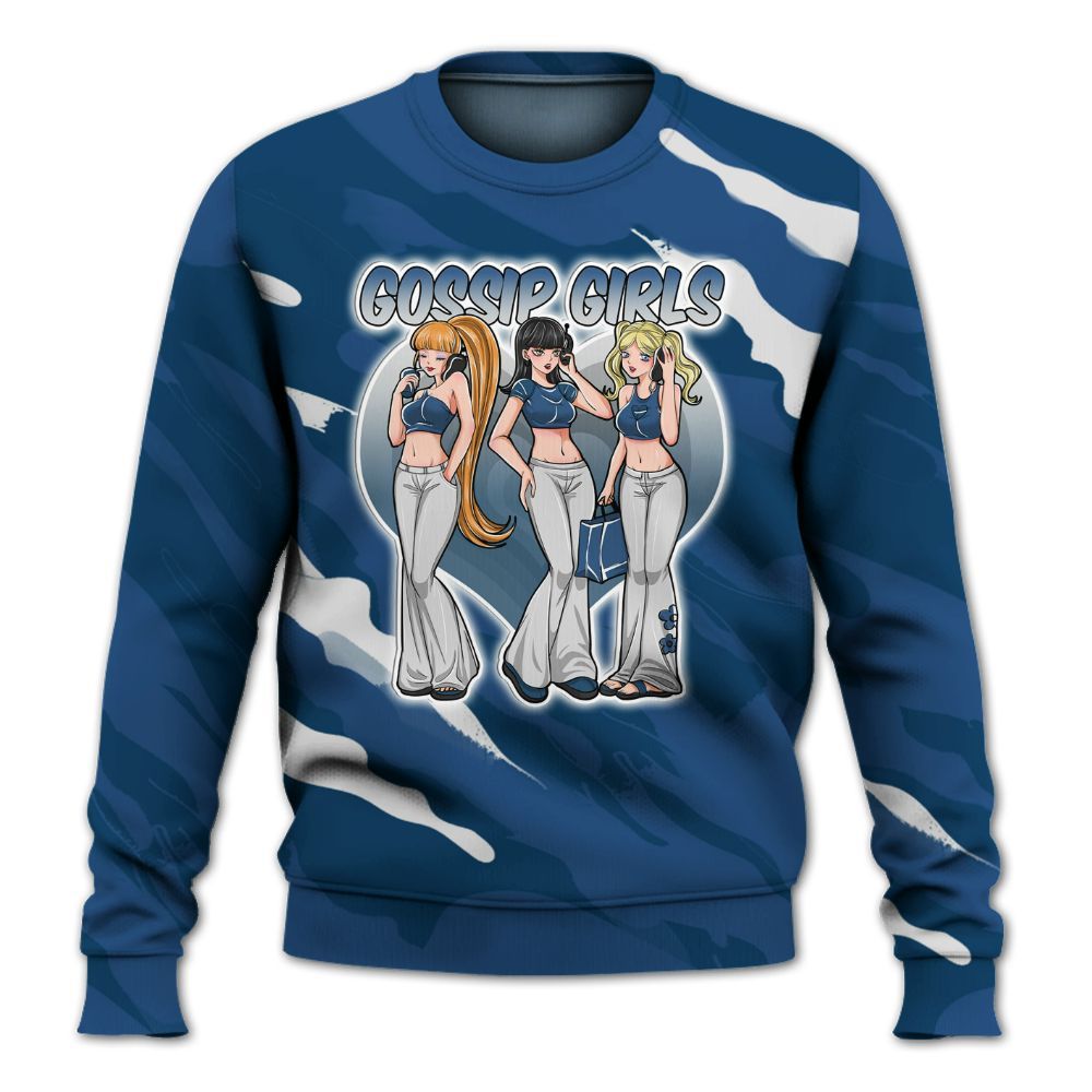 Sweatshirt To Match High OG Midnight Navy 1s - Gossip'Girls All Over Print