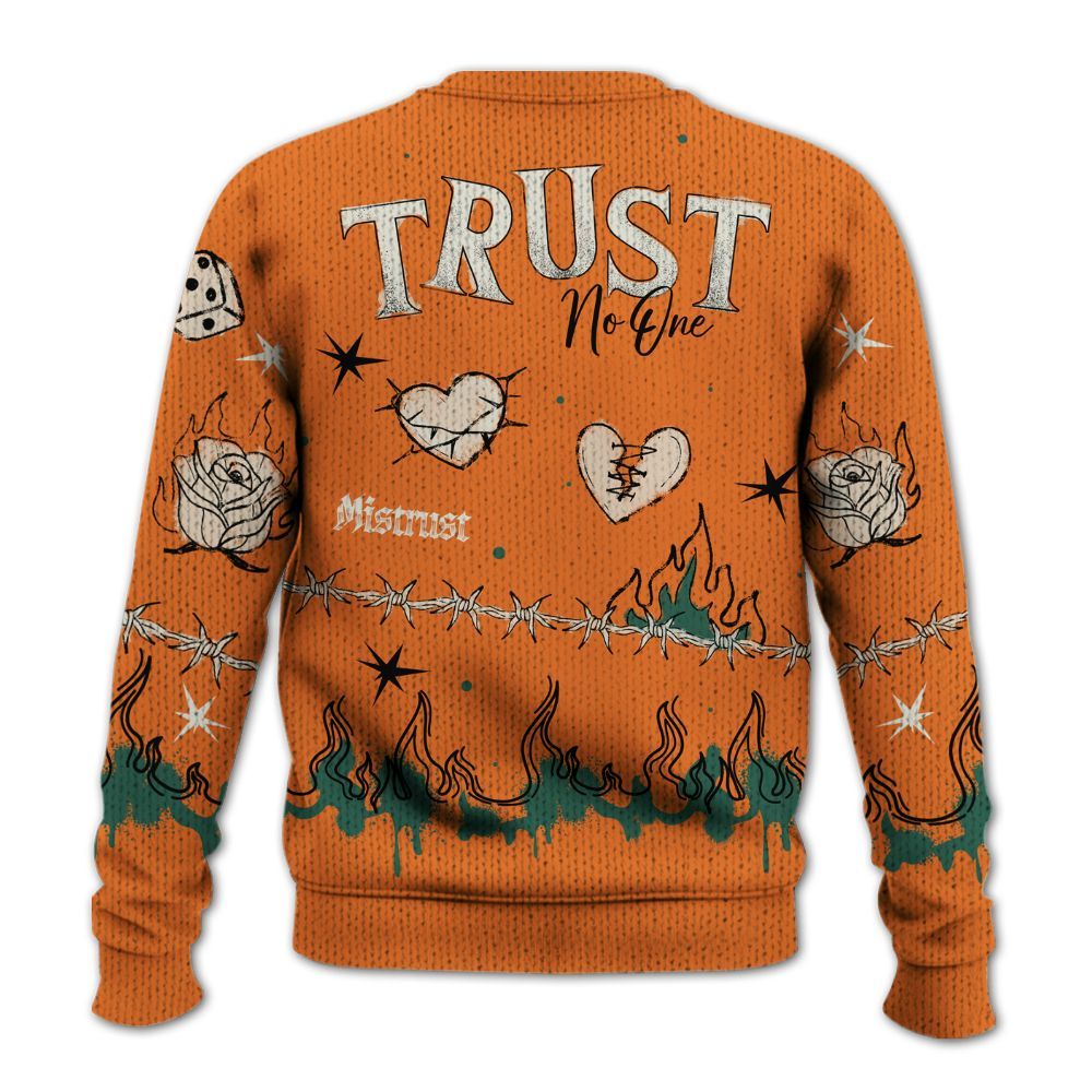 Knitted Sweater To Match Dunk Low Ceramic - Trust No One Snake-Bite Doodle Crayon