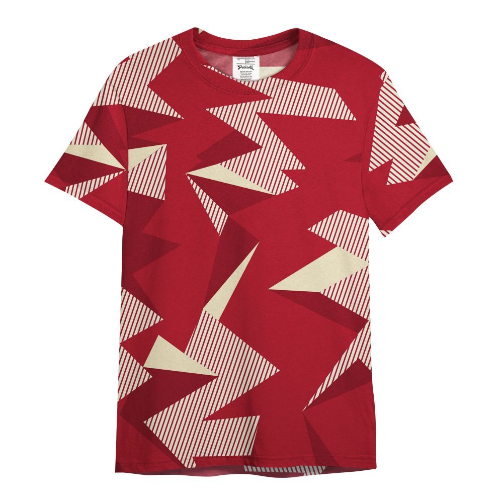 Shirt To Match 2025 High OG Cinnabar 1s - Geometric Camouflage Pattern All Over Print