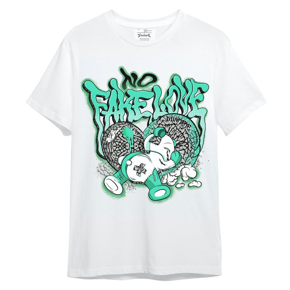 Shirt To Match Black Green Glow 3s - No Fake Love Green Glow 3s Unisex Shirt