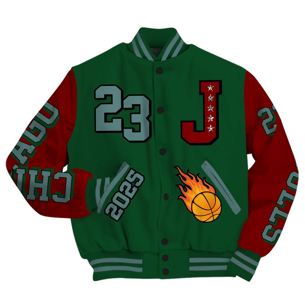 Varsity Jacket To Match Concrete Rose 3s - Chicago 23 Basketball All Over Print