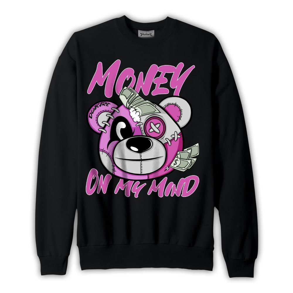 Sweatshirt To match Hyper Violet 4s Sweatshirt - Money On My Mind Bear Graphic 2904 NCMD