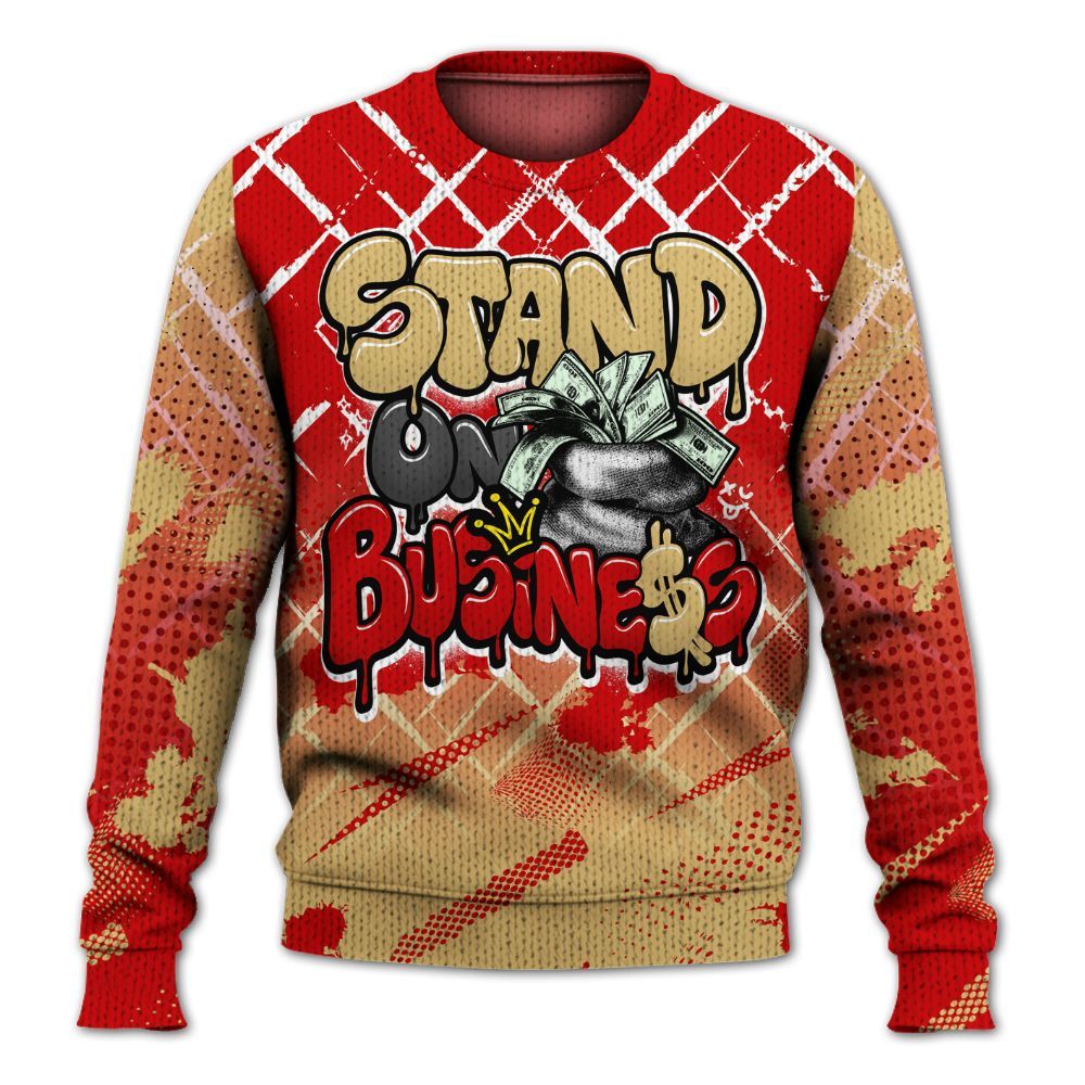 Knitted Sweater To Match Ja 2 Halloween - Halftone Stand Business Dripping