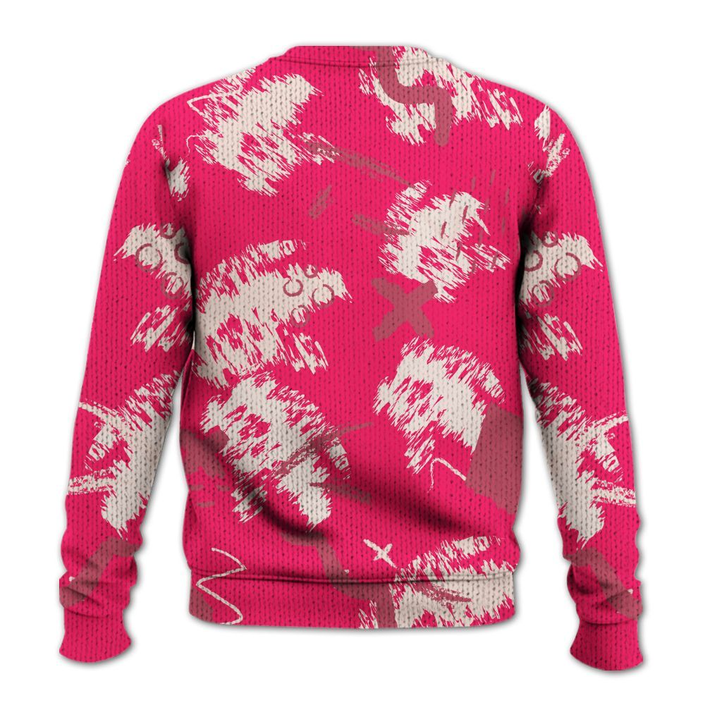 Sweater To Match A'One Hyper Pink Shirt, Hustle Grind Pray Retro Graphic