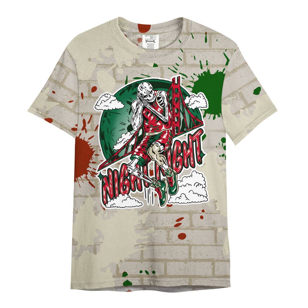 Shirt To Match El Grito 5s - Seeya Skeleton Brick All Over Print