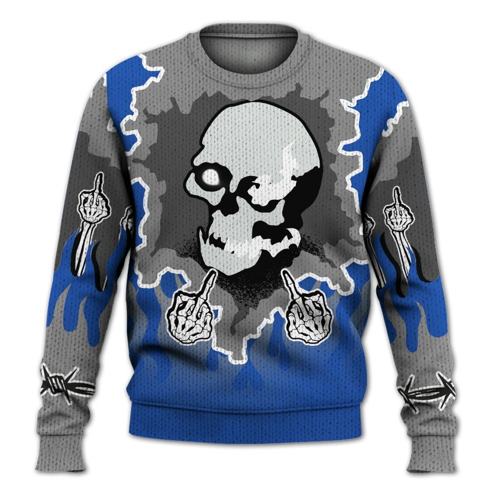 Knitted Sweater To Match Lucky Shorts 3s - F Around Find Out Graphic Trapped