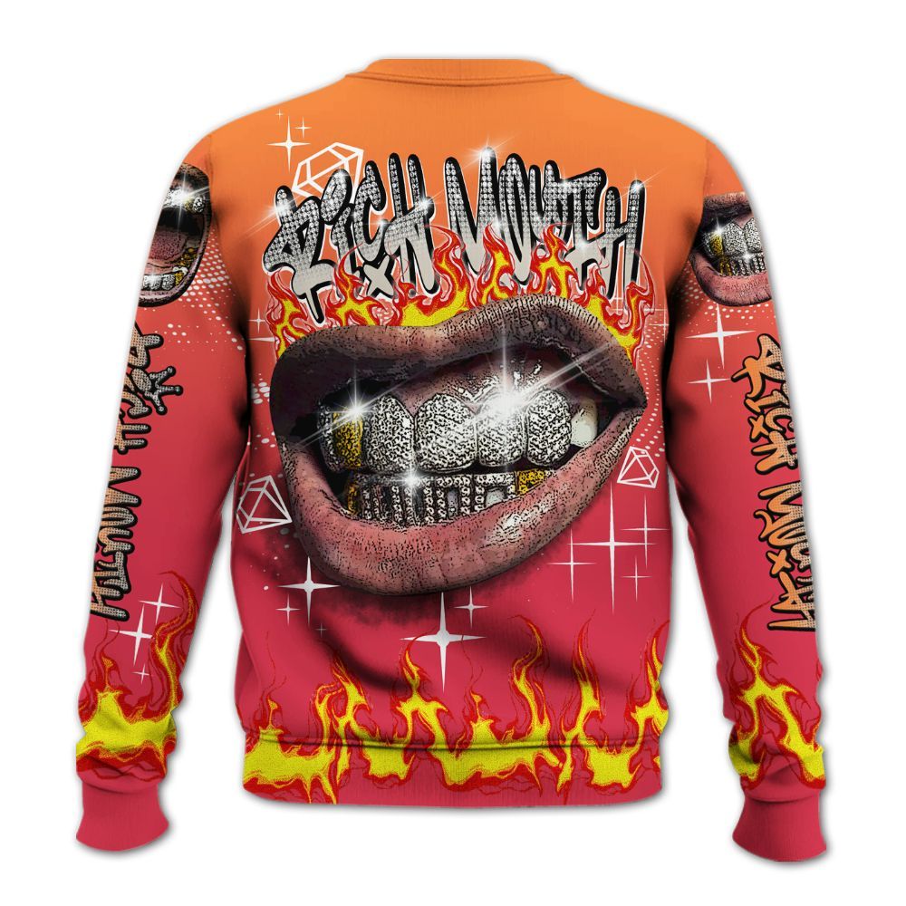 Sweatshirt To Match Air Max Portal Bright Ceramic - Rich Mouth Fire Rap Retro 90s All Over Print