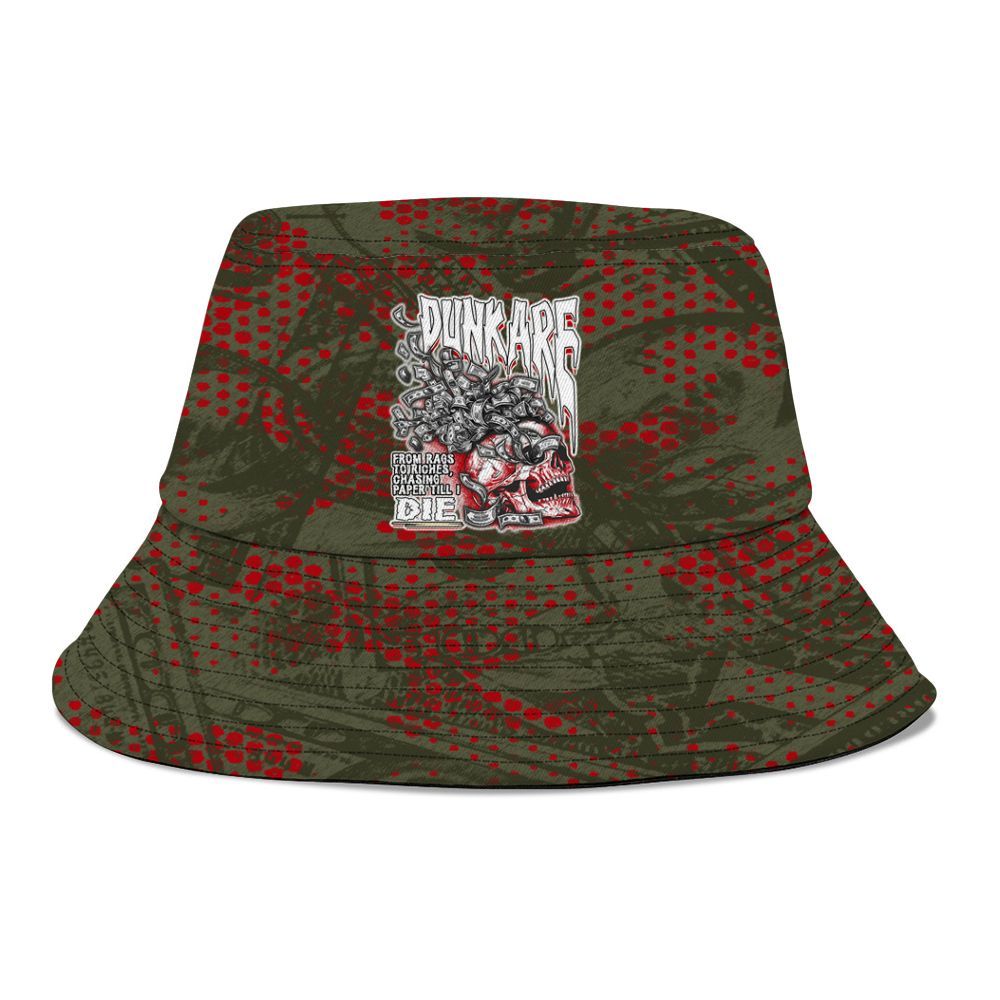 Bucket Hat To Match Low OG Medium Olive 1s - From Rags To Riches Graphic