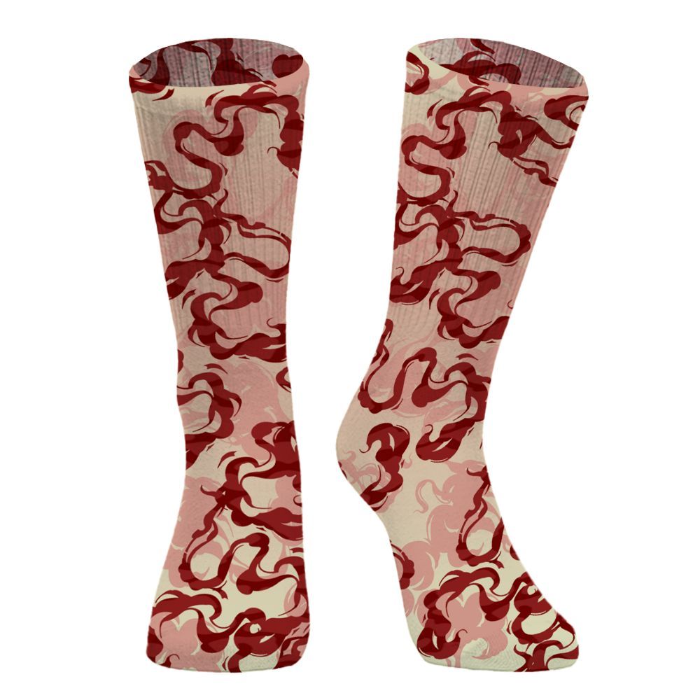 Sock To Match Valentines Day 3s - Color Smoke Graphic